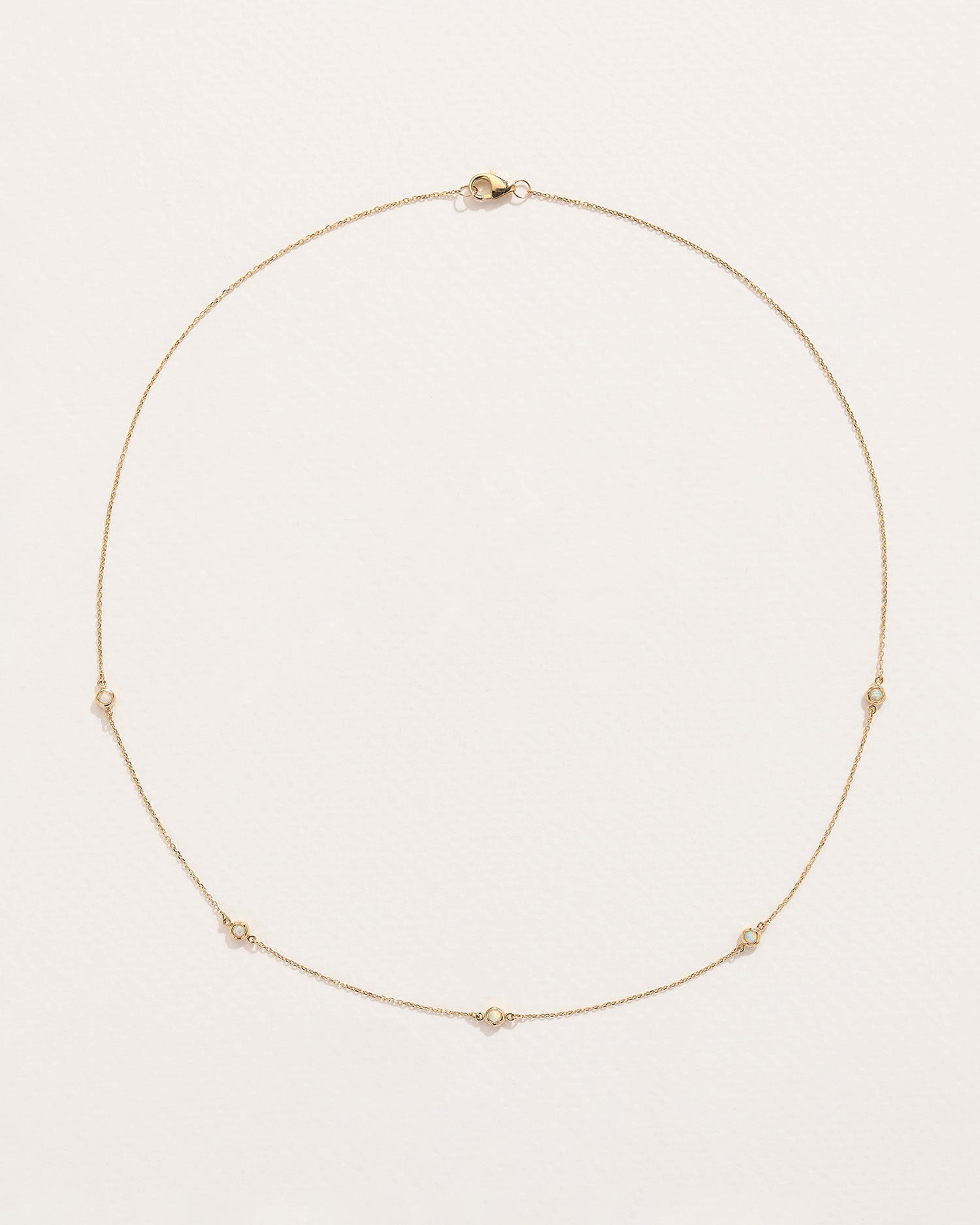 Opal Station Necklace