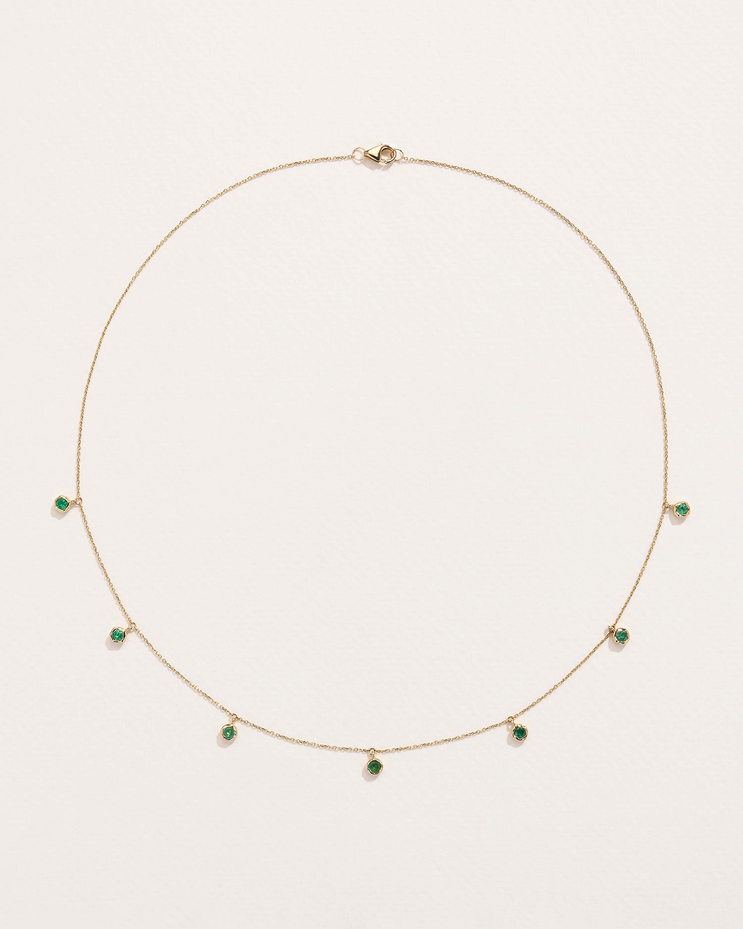 Emerald Station Droplet Necklace