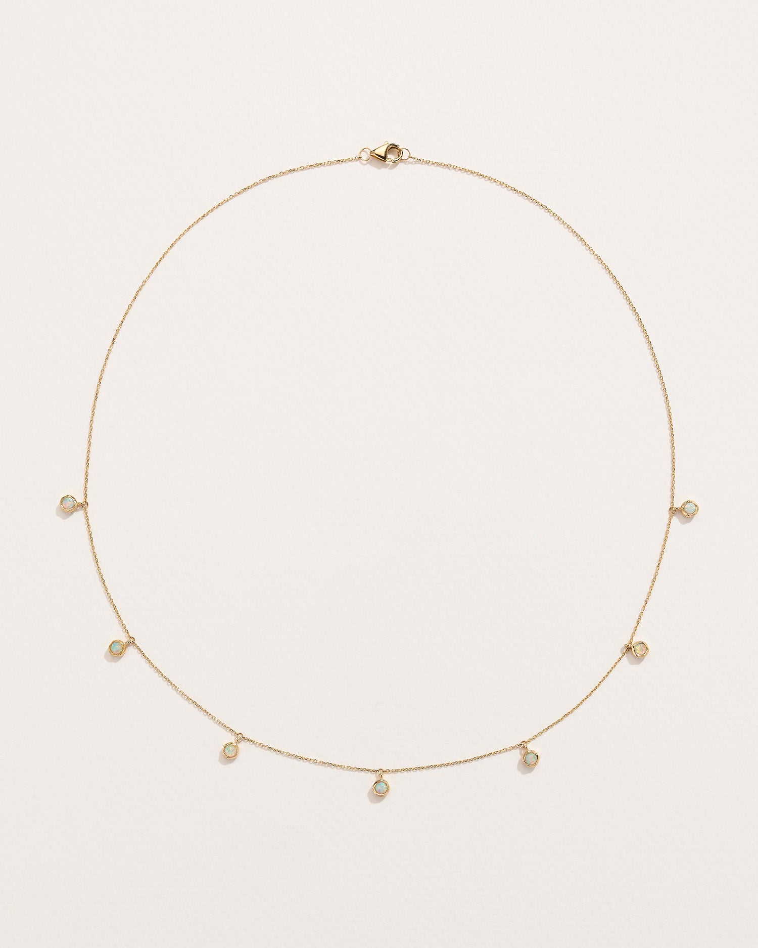 Opal Station Droplet Necklace