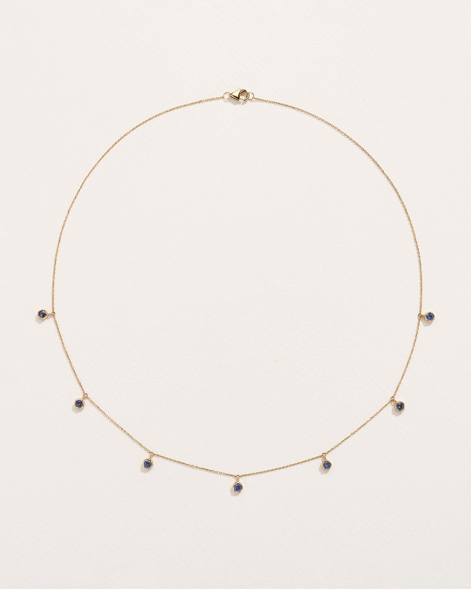 Sapphire Station Droplet Necklace