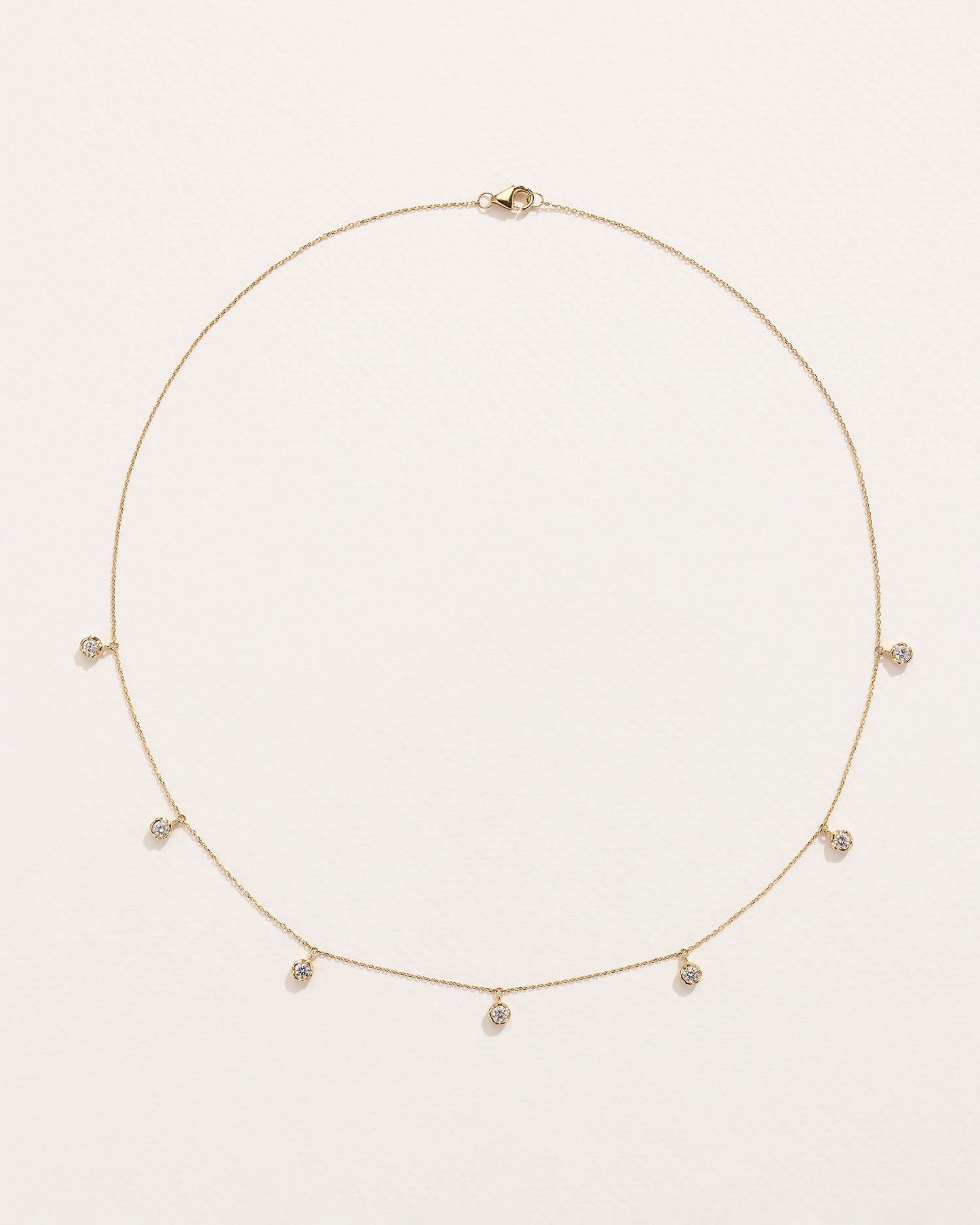 Diamond Station Droplet Necklace