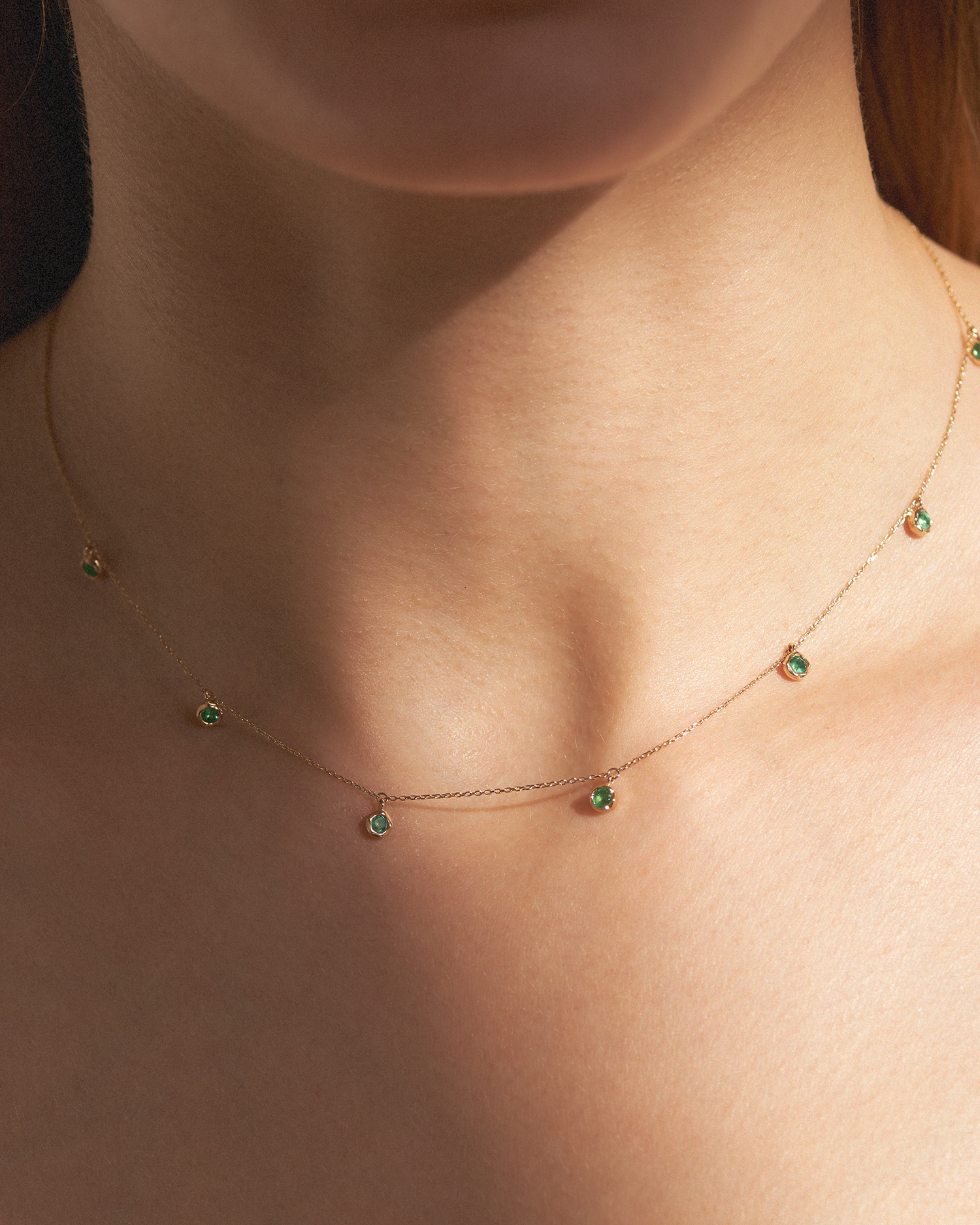 Diamond Station Droplet Necklace