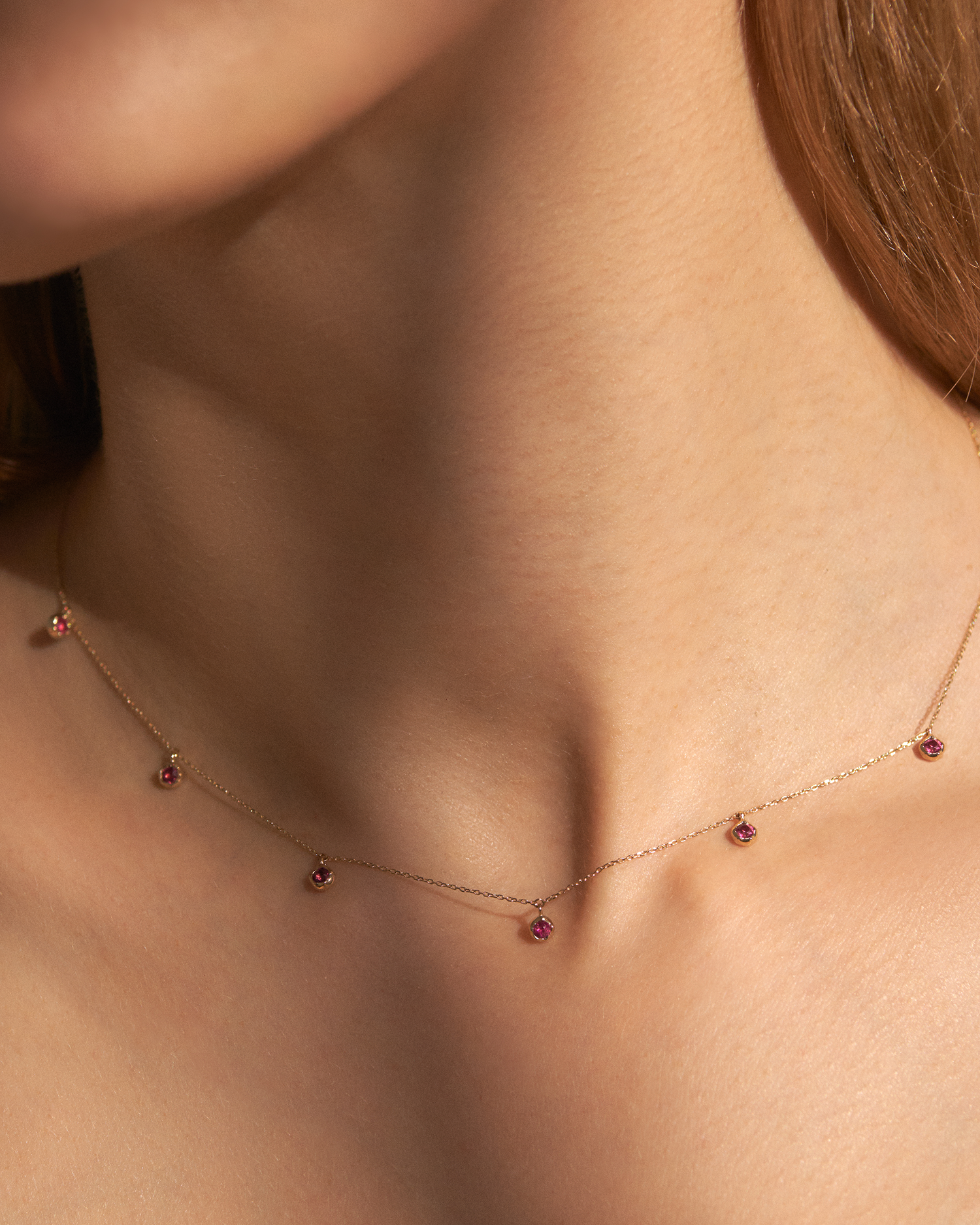 Ruby Station Droplet Necklace