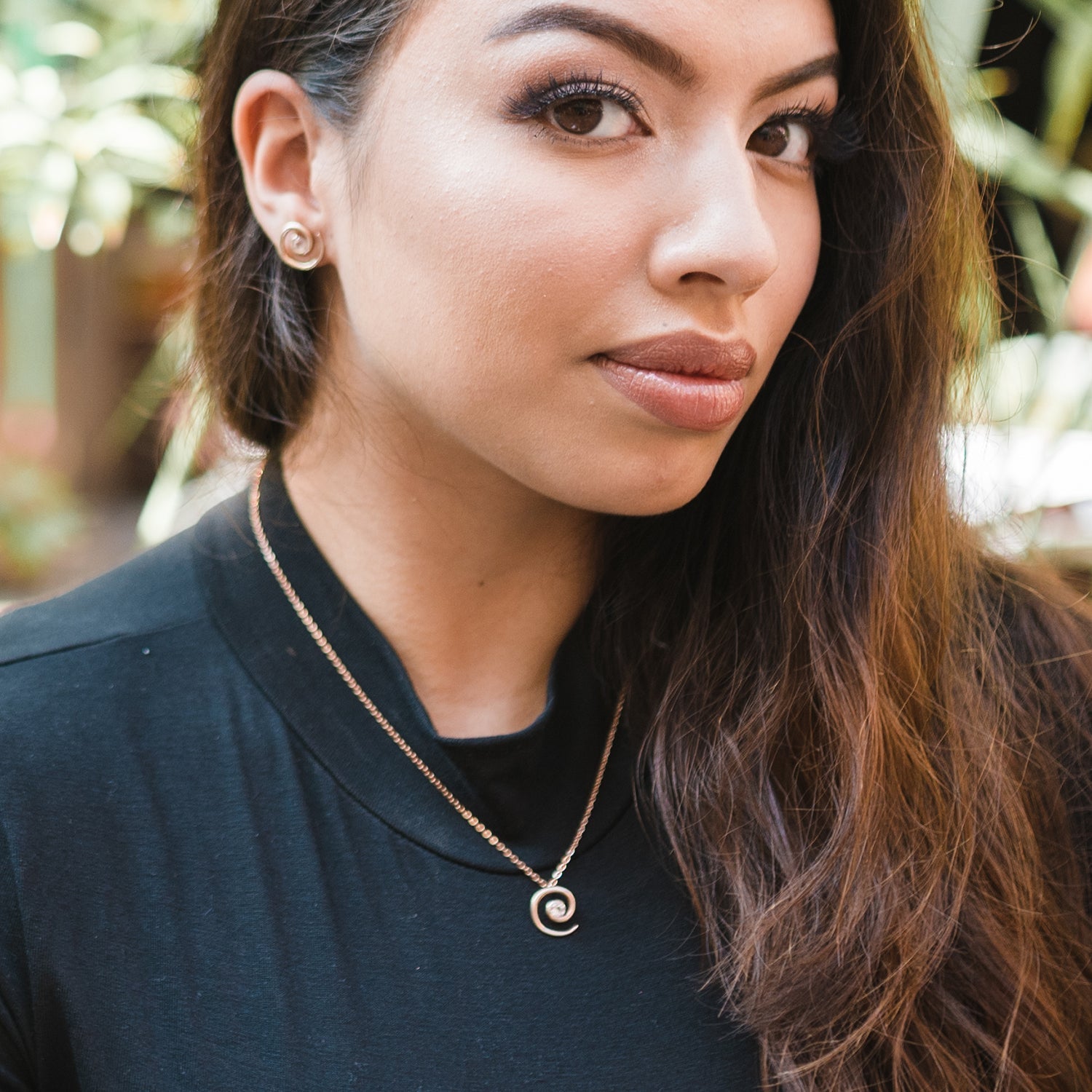 Rose Gold Vermeil Spiral Morganite Necklace