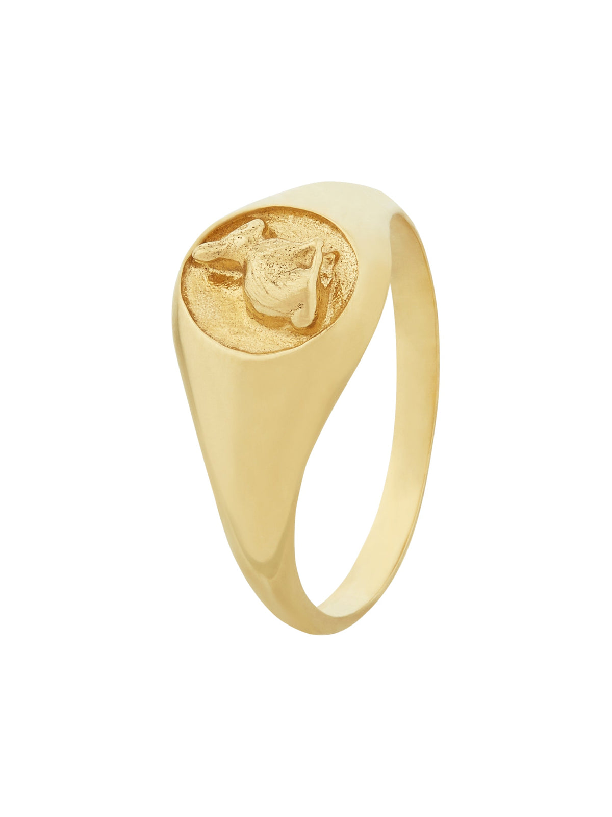 Rabbit Cameo Signet Ring
