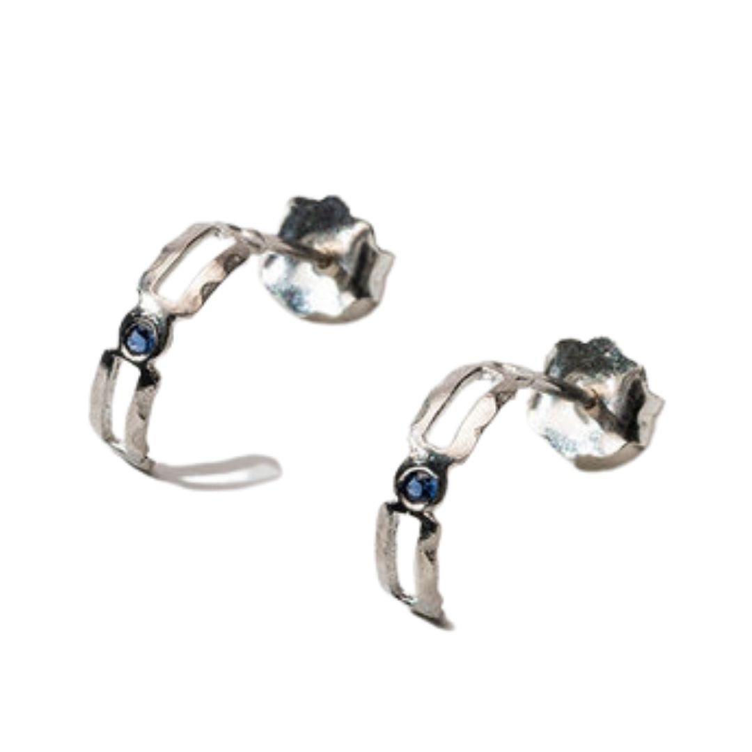 alma-mini-hoop-blue-earrings-in-sterling-silver