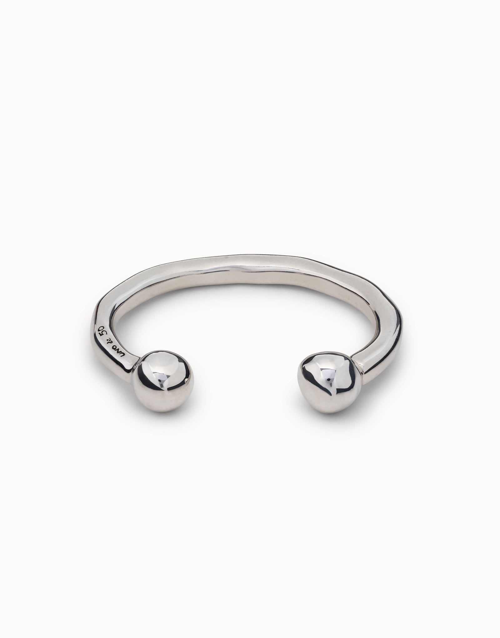 Bangle bracelet with double ball