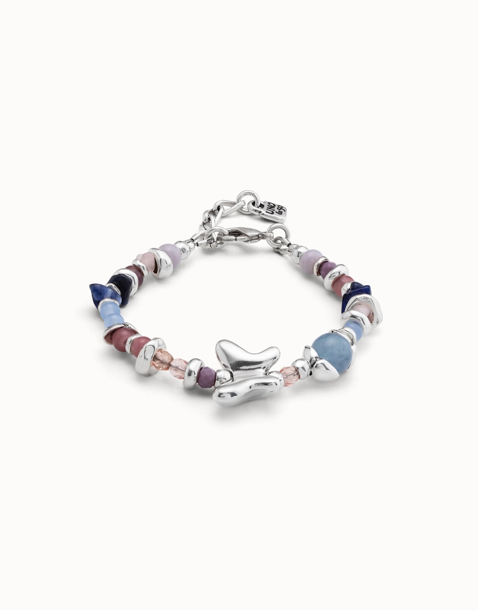 Beaded bracelet with multicolor handmade crystals