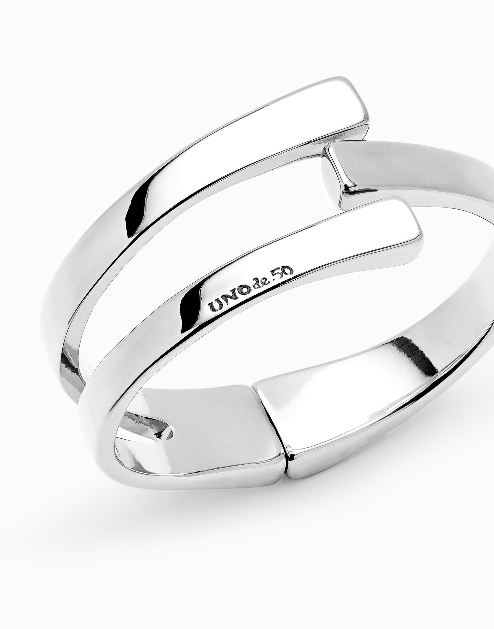 Sterling silver-plated rigid bracelet