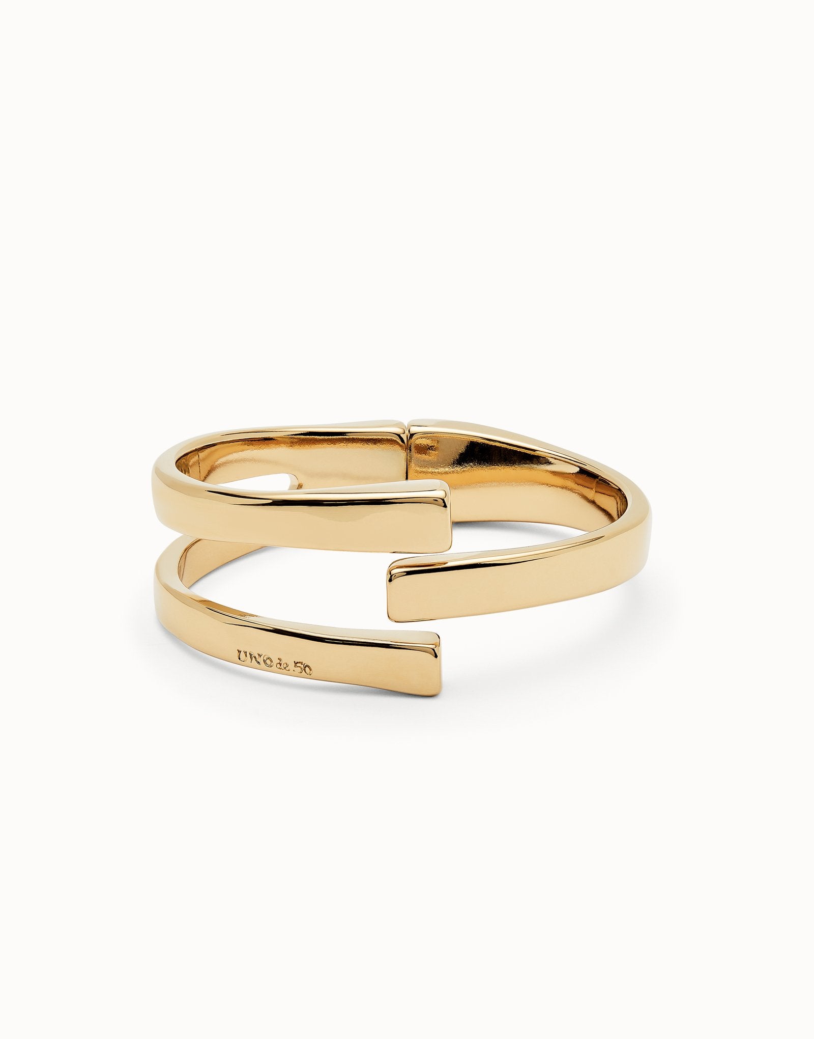 18k gold-plated rigid bracelet