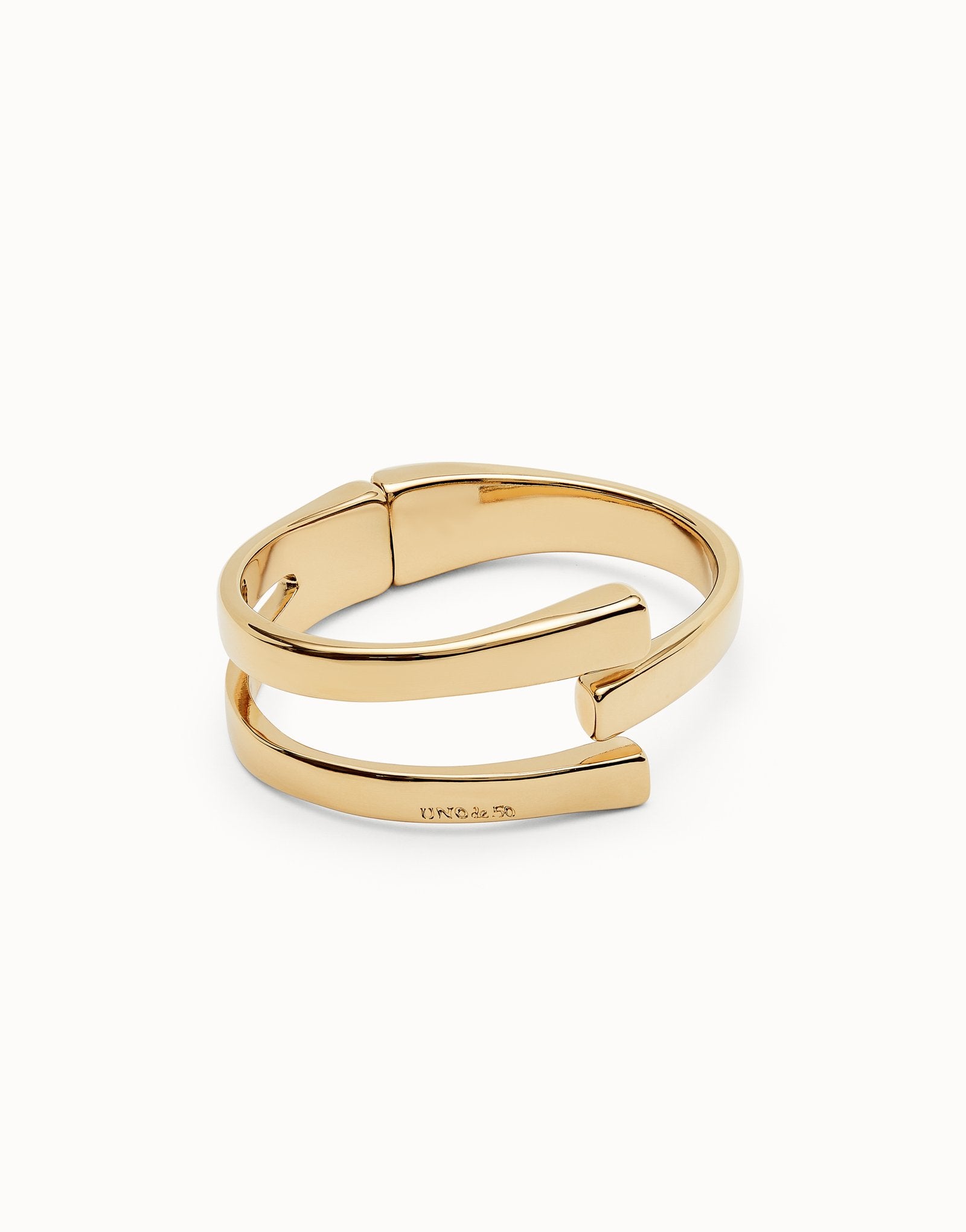 18k gold-plated rigid bracelet
