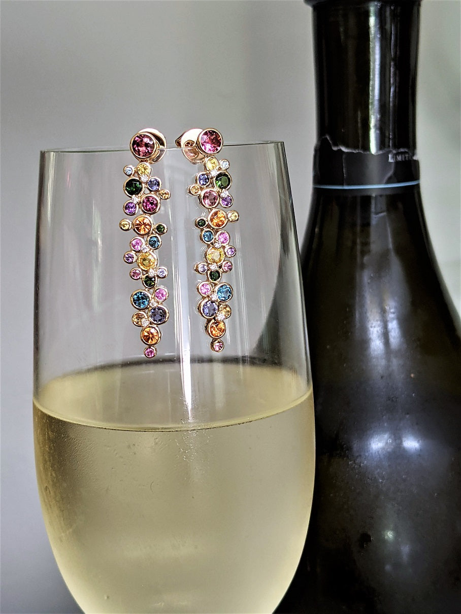 Milky Way - Elongated Cluster Earrings