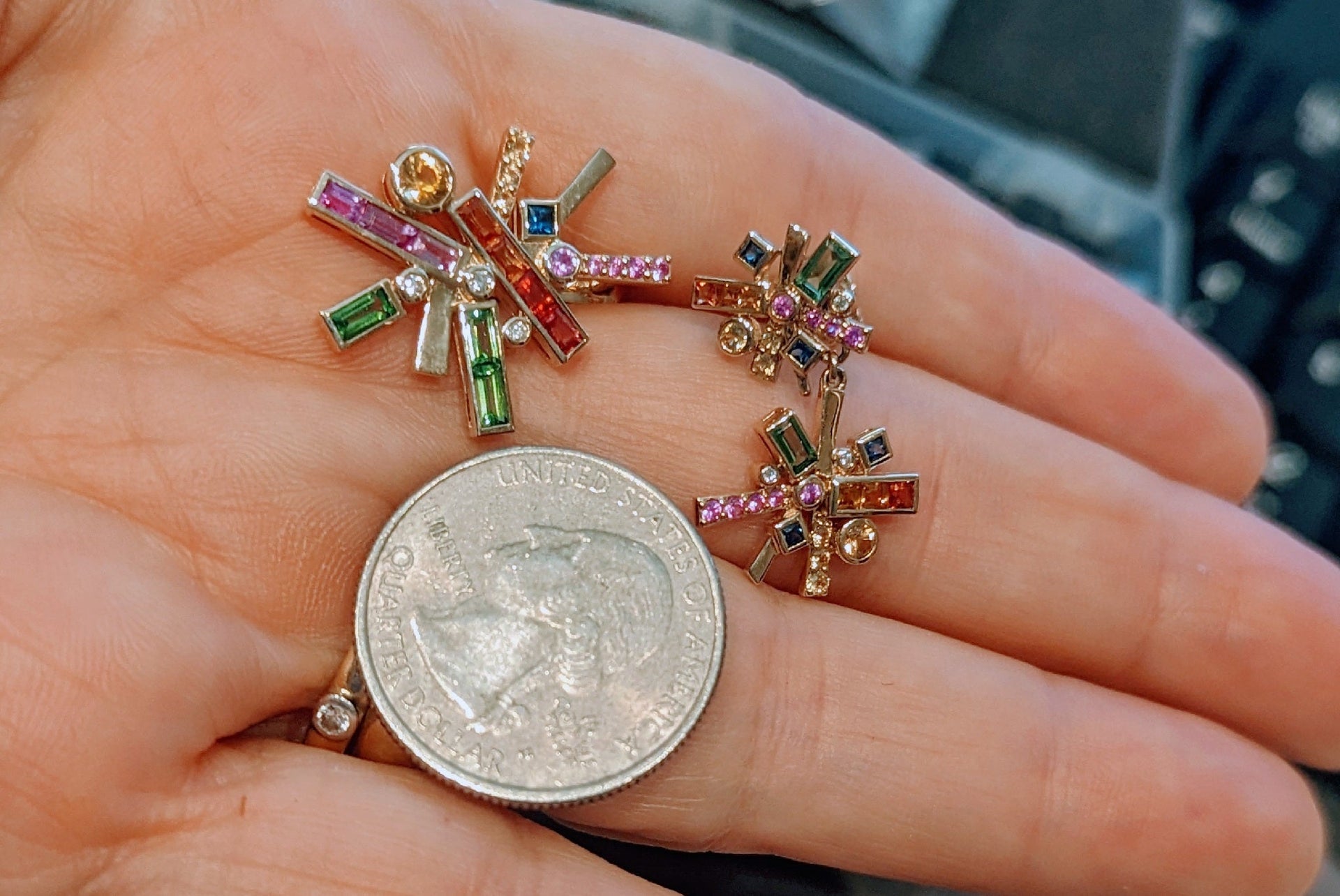 Starburst Double Burst Post Earring