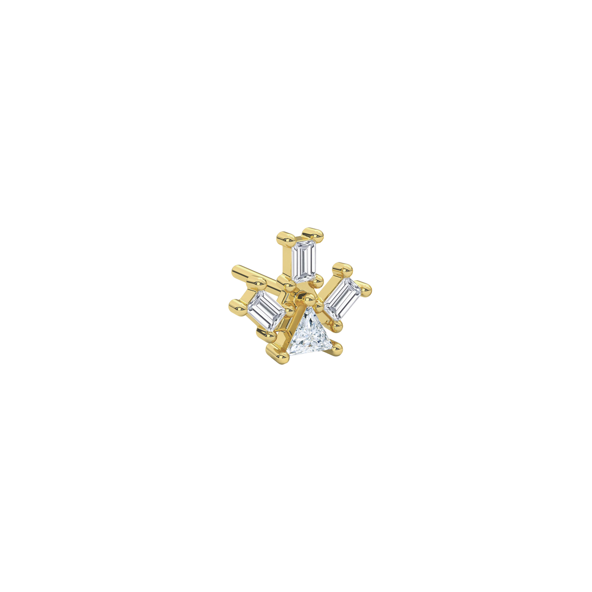 PYRAMID RAY DIAMOND EARRINGS