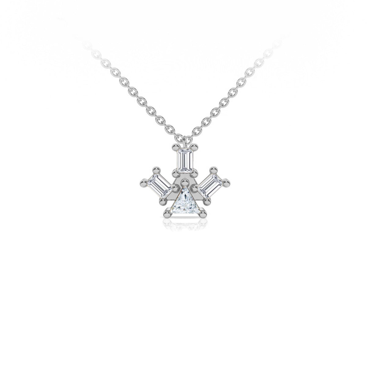 PYRAMID RAY DIAMOND NECKLACE