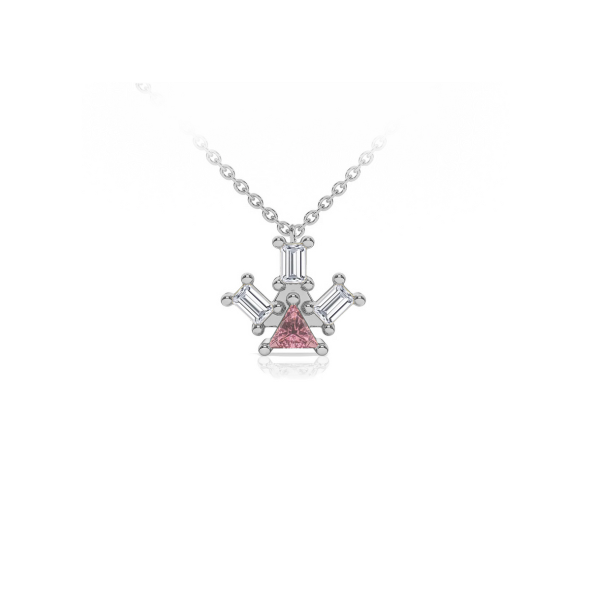 PYRAMID RAY TOURMALINE DIAMOND NECKLACE
