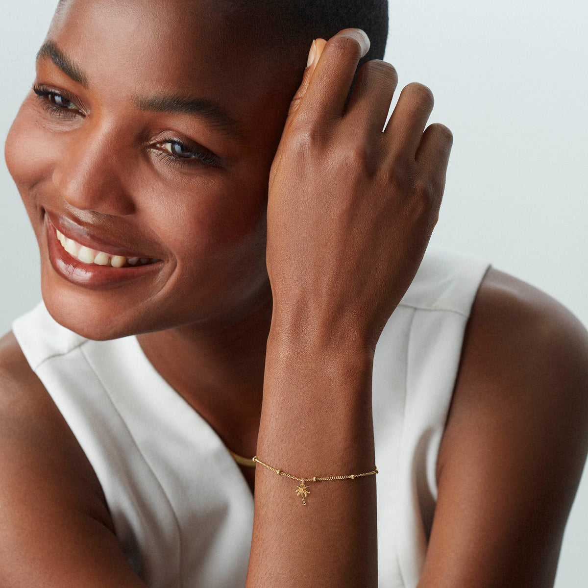 Palm Tree Bracelet Gold