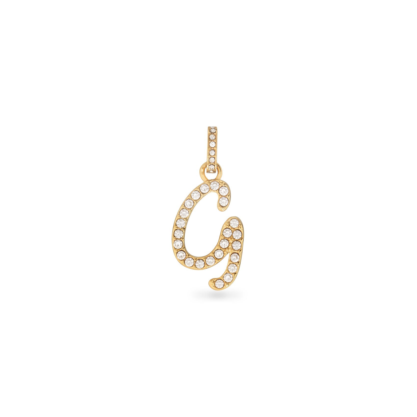 Pavé Initial Pendant (Gold)
