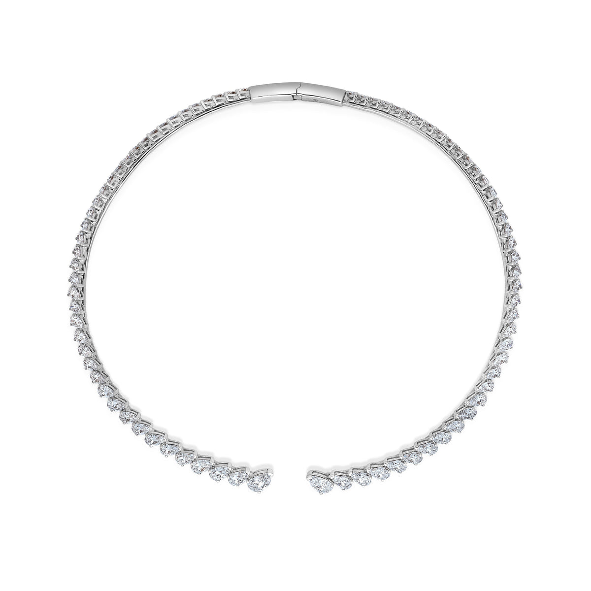 Pear Lab Diamond Collar Necklace