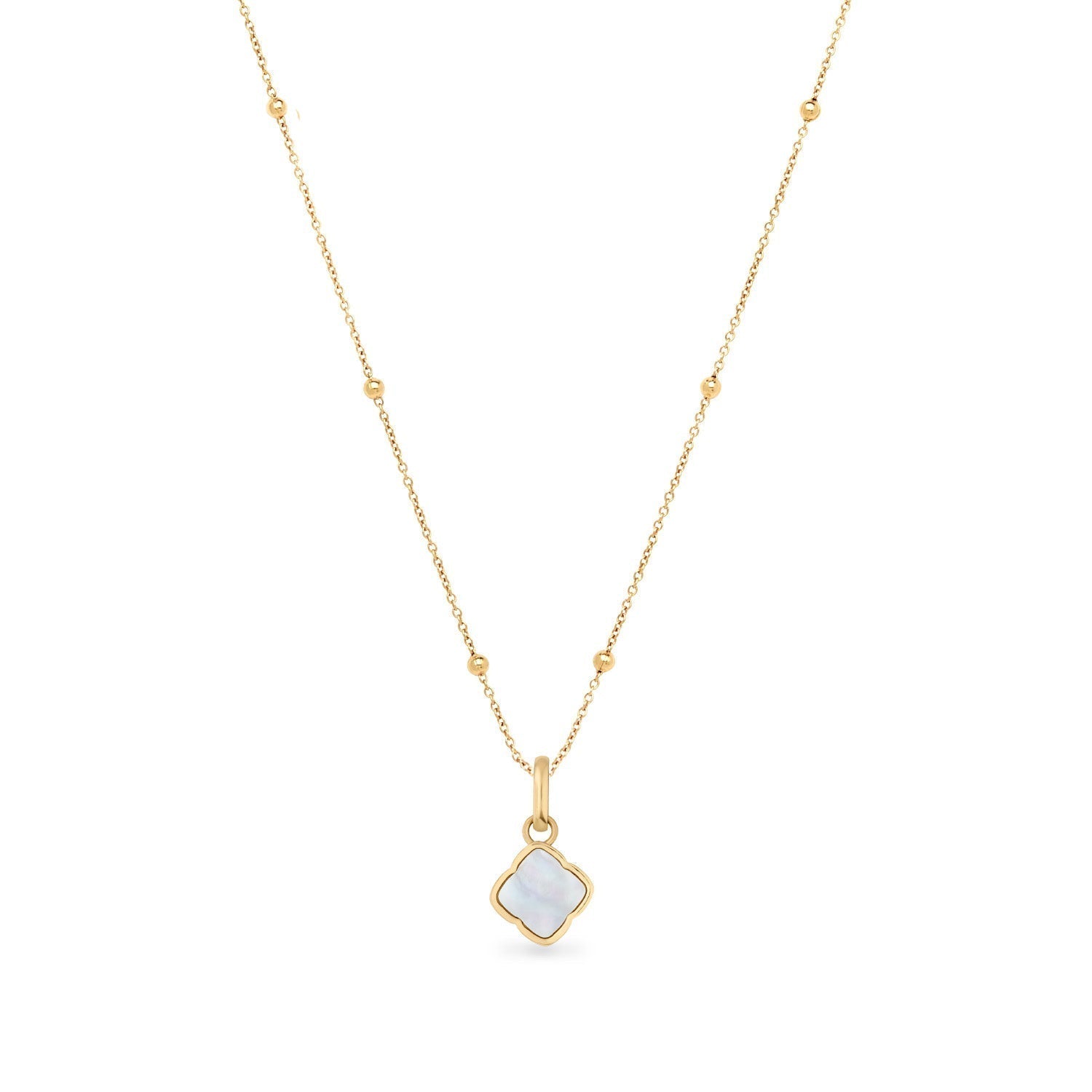 Pearl Clover Necklace (Gold)