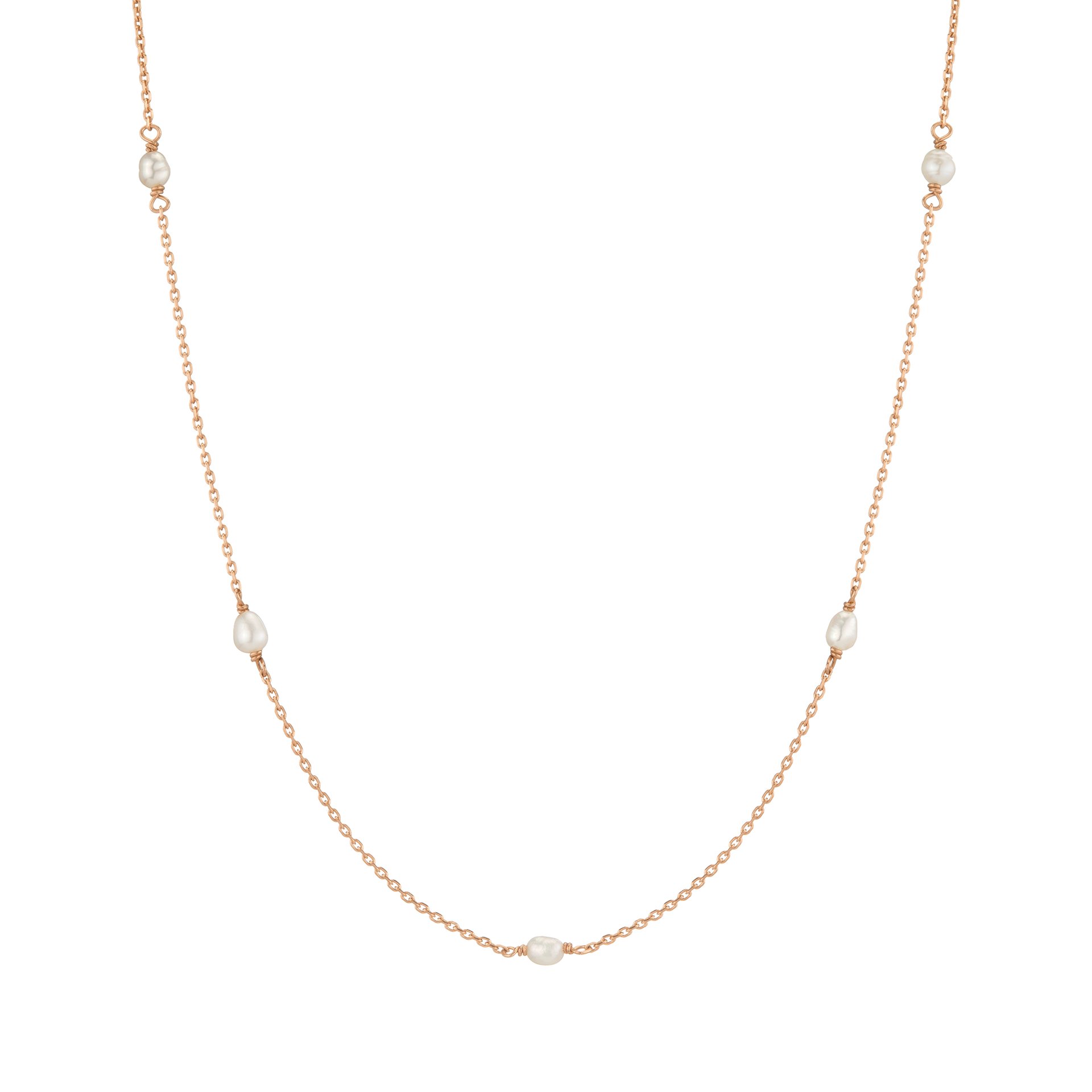Organic Pearl Station Necklace