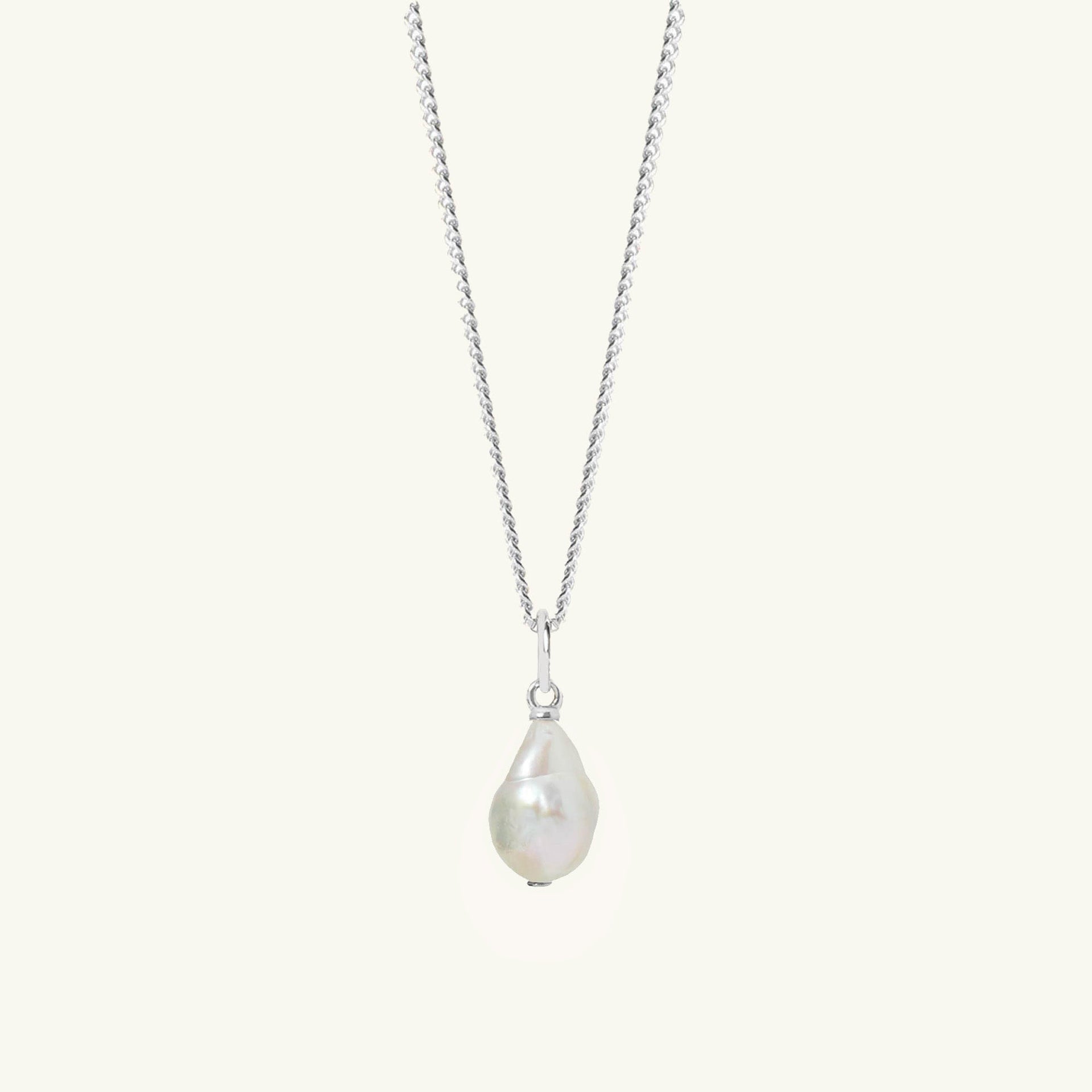 Freshwater Pearl Necklace Silver