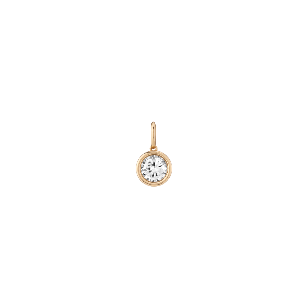 Round Lab Grown Diamond Bezel Pendant