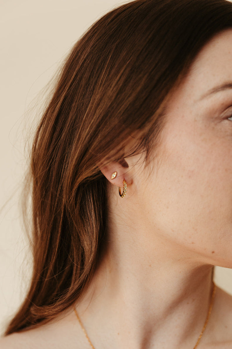 Evil Eye Stud Earrings - Peridot