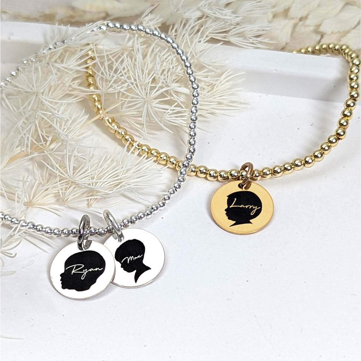 Personalized Silhouette Bracelet - Custom Portrait Bracelet