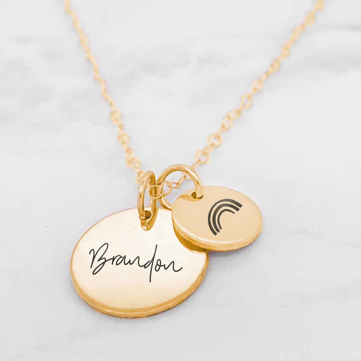 Personalized Rainbow Necklace - Rainbow Baby Necklace