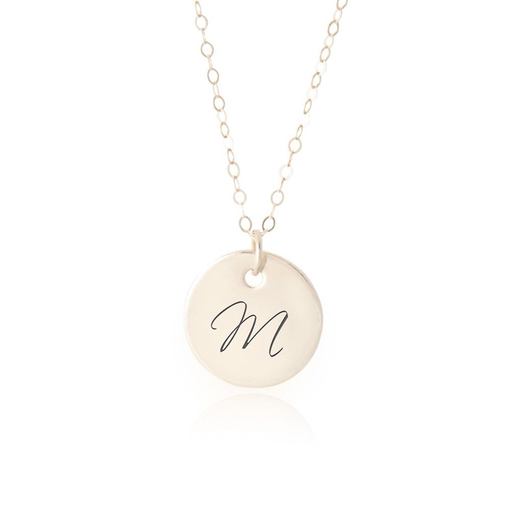 14k Gold Initial Necklace