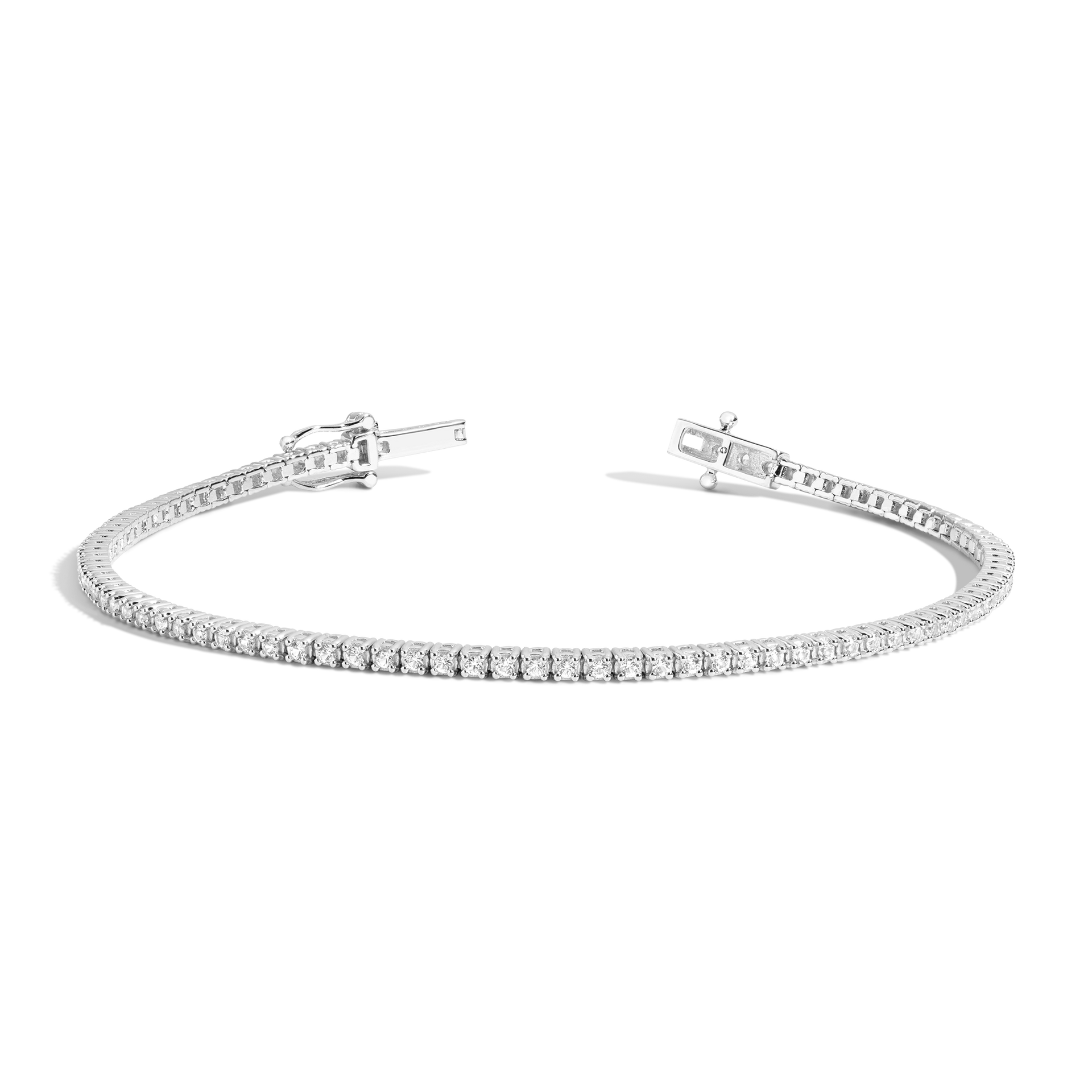Petite Lab Grown White Sapphire Tennis Bracelet