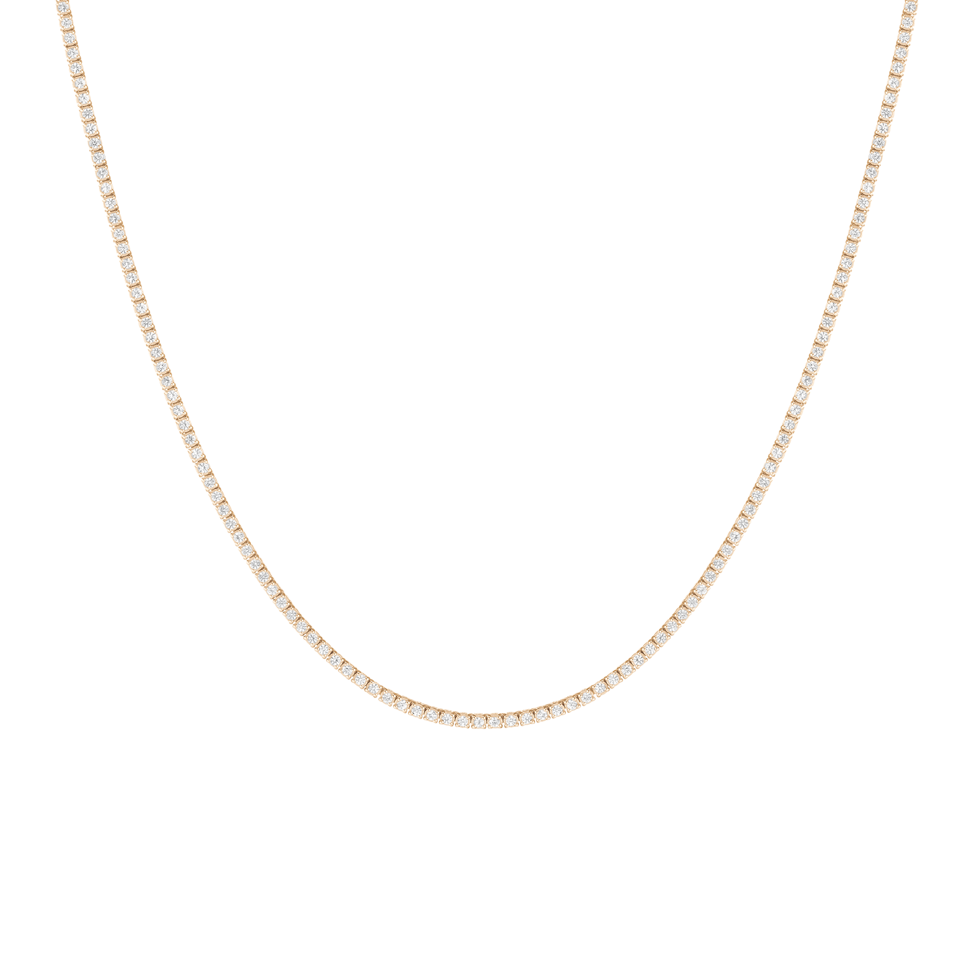 Petite Lab Grown White Sapphire Tennis Necklace