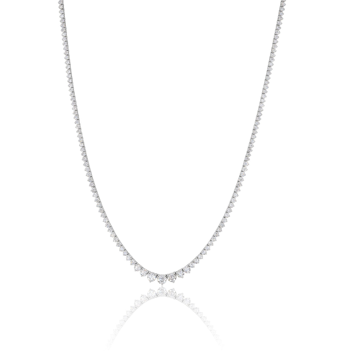 Gold Lab Diamond Small Riviera Tennis Necklace
