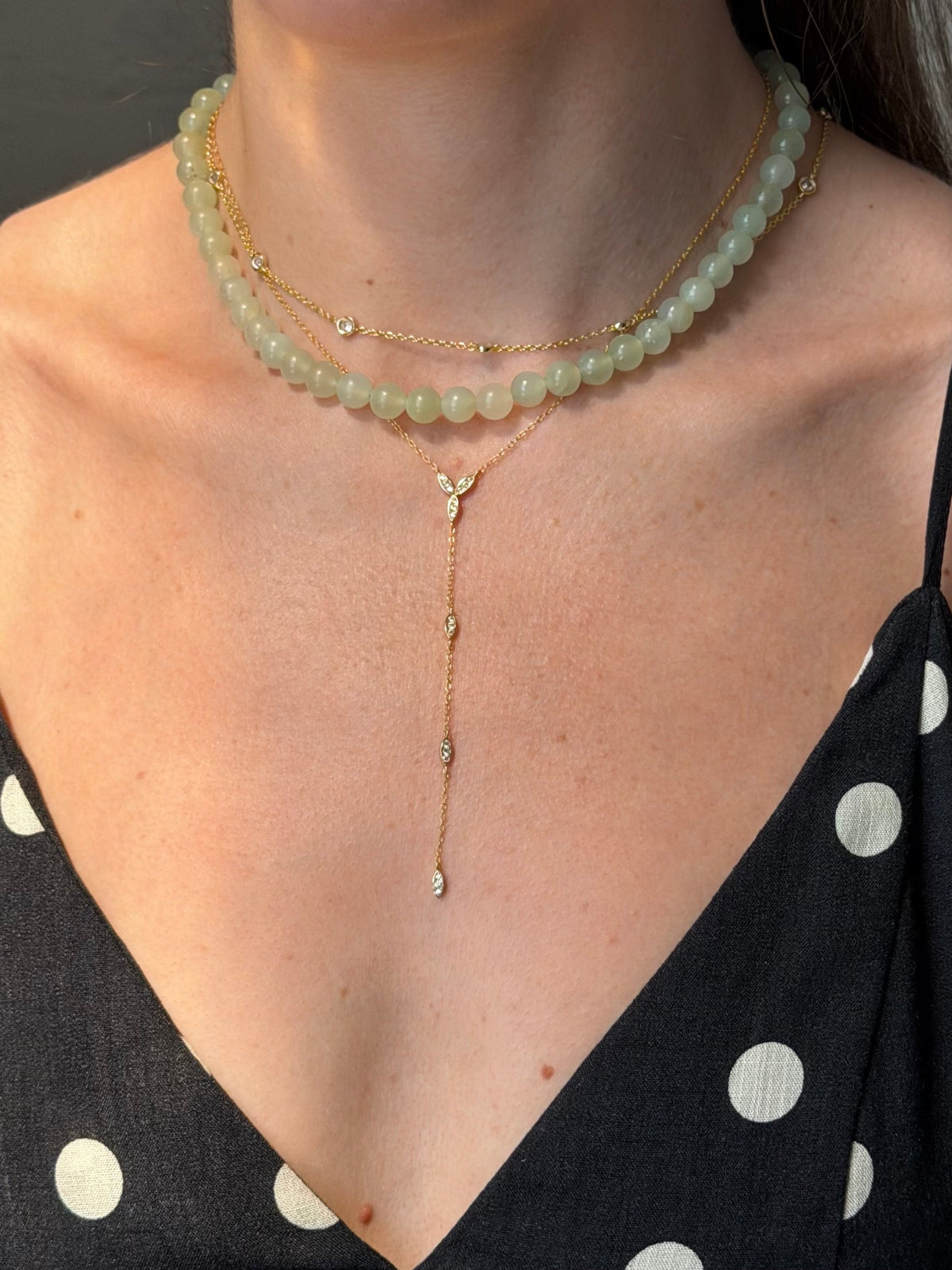 PETITE PALOMA NECKLACE LIME JADE
