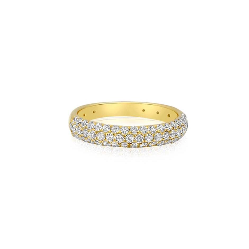 Gold Pave Diamond Ring