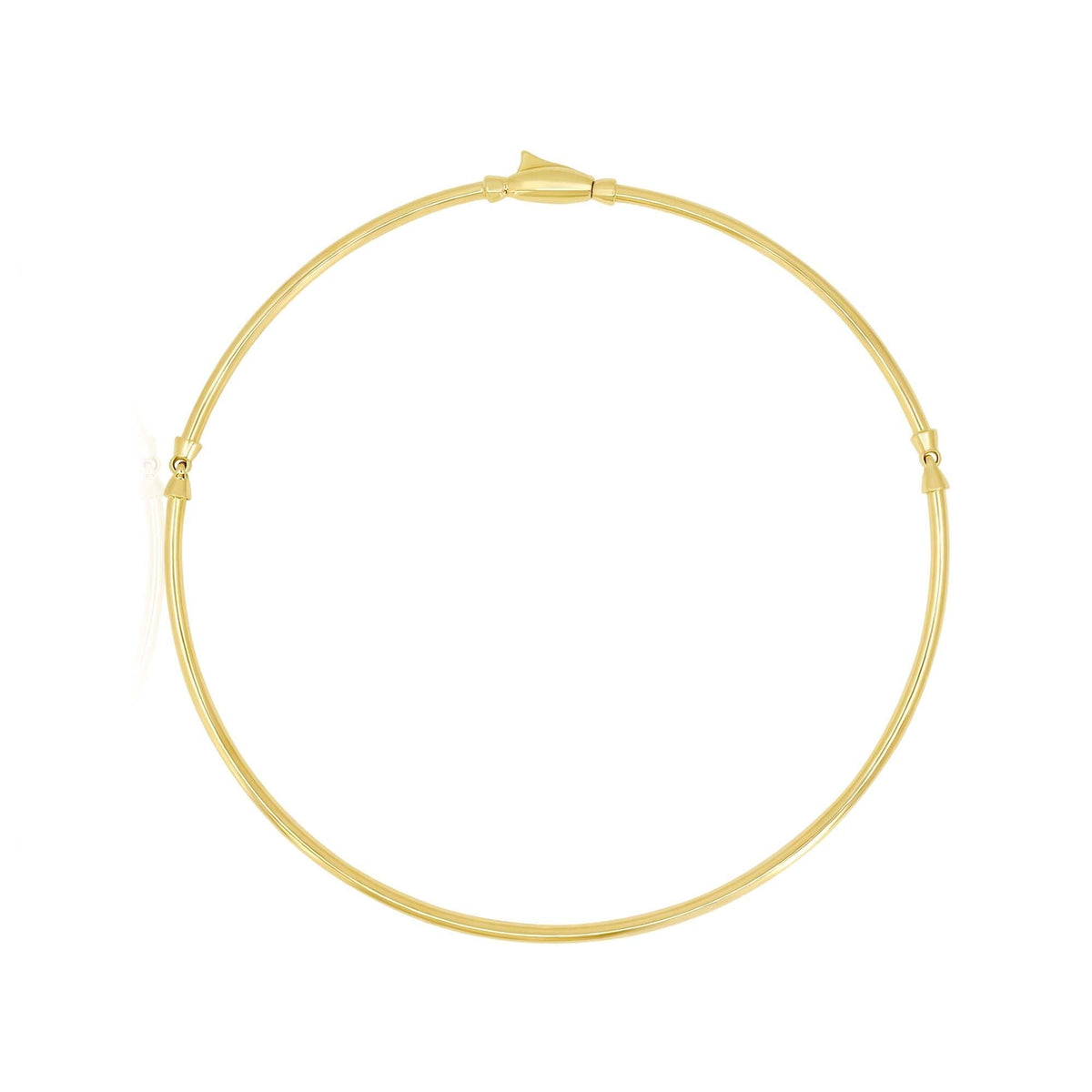 Gold Large Tube Choker Necklace