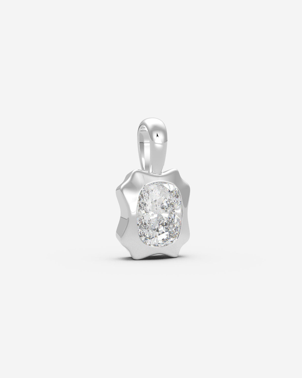 The Portrait Diamond Pendant — Elongated Cushion