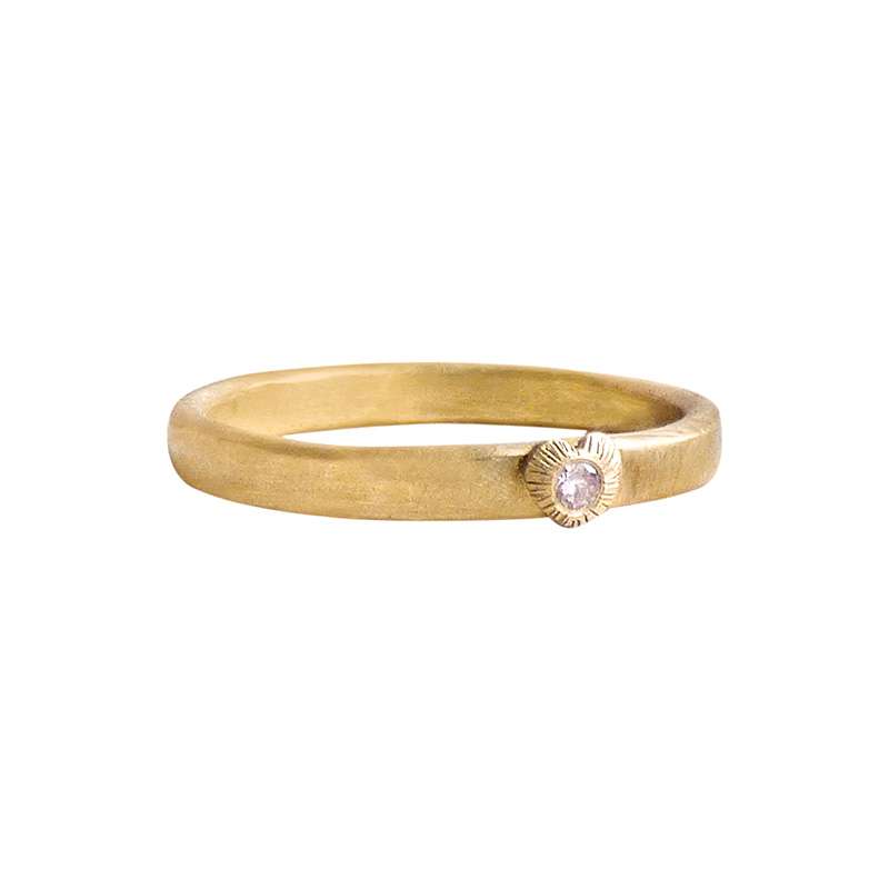 Posy — Pink Diamond Wedding Band in 18ct Fairmined Gold