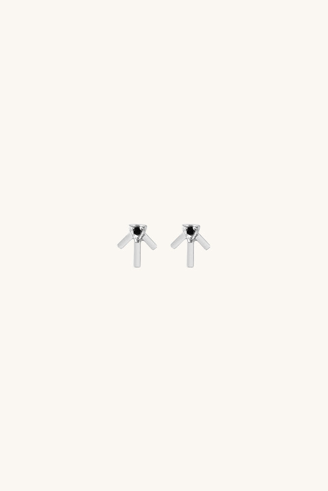 Prairie Star Earrings - Black Spinel
