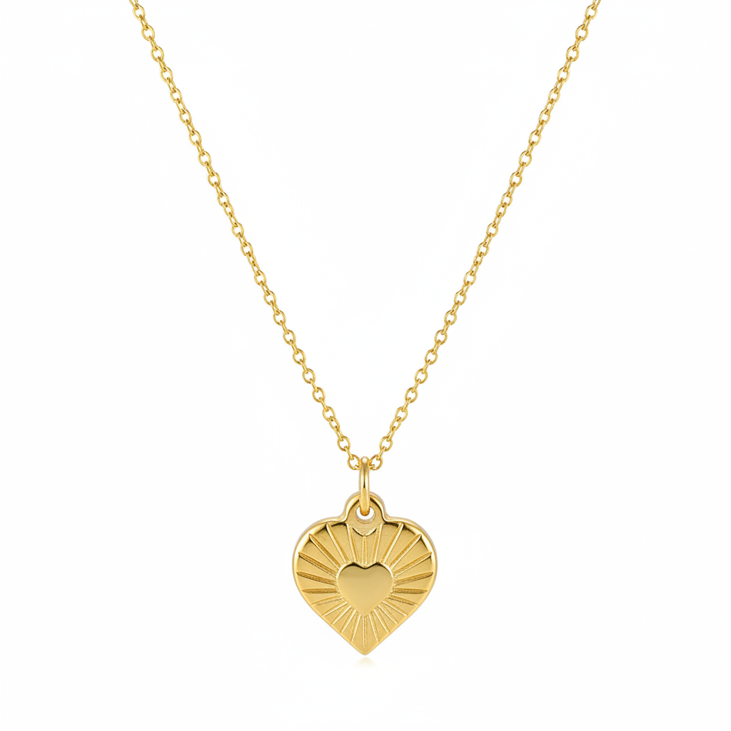18K Gold-Plated Heart Pendant Necklace