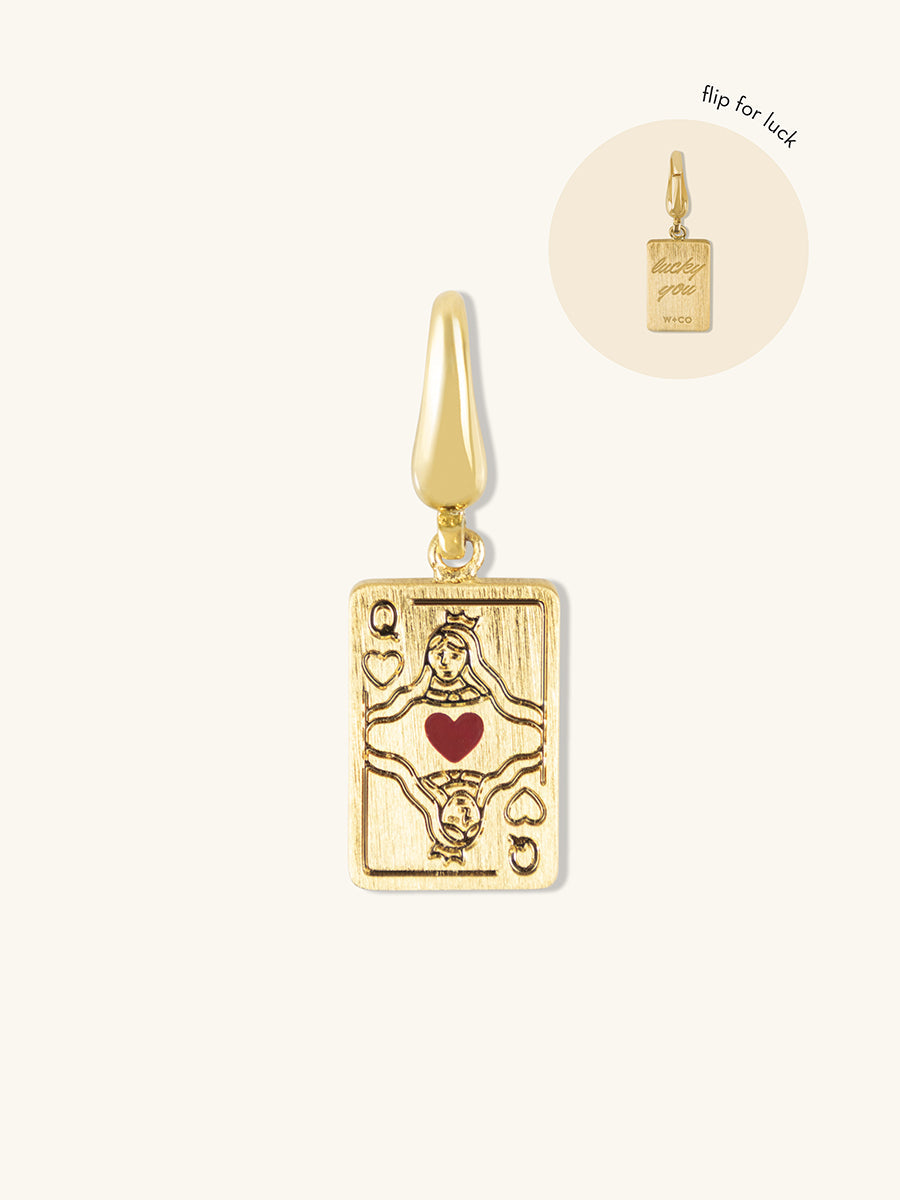 Queen of Heart Gold Charm