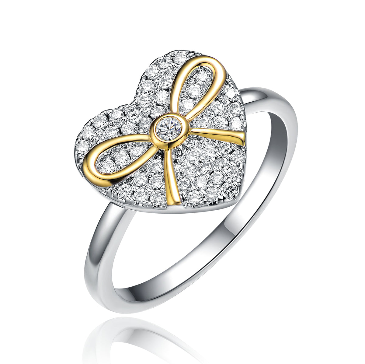 Vilette Classic Heart Bow Ring