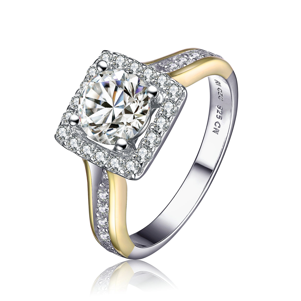 La Roche Halo Square Engagement Ring
