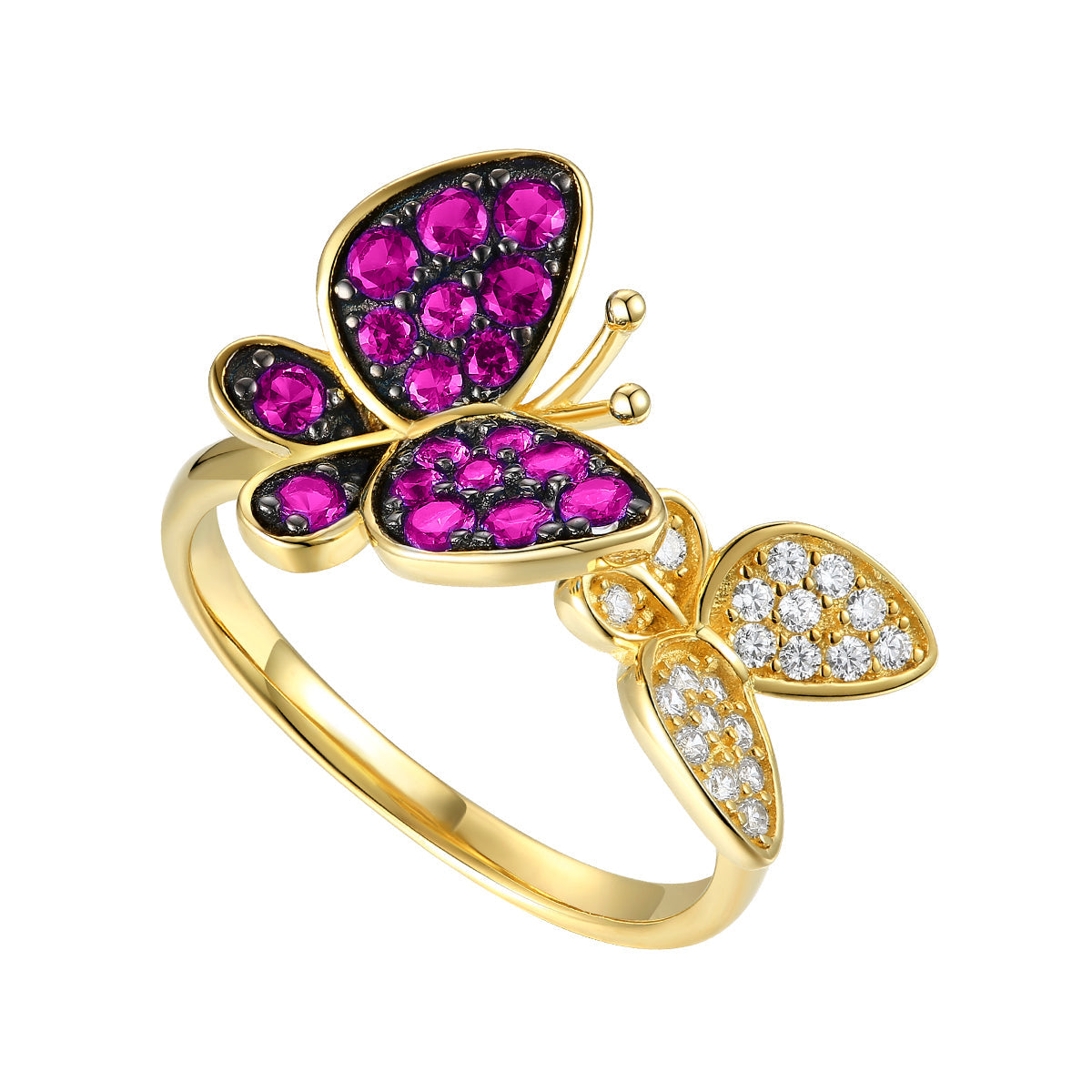 Chloe Double Butterfly Stacking Ring
