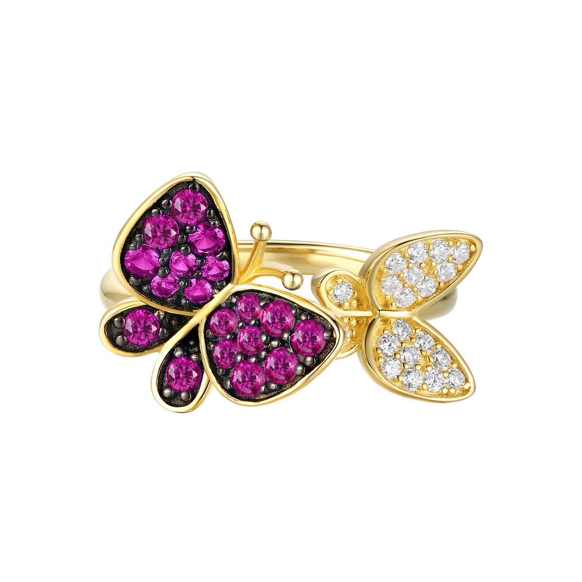 Chloe Double Butterfly Stacking Ring