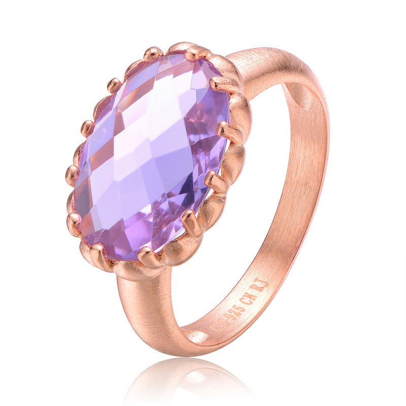 Colette Cocktail Smokey Oval Gem Ring