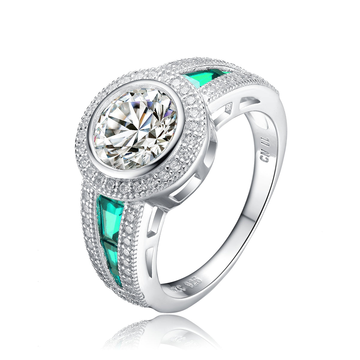 Renee Statement Halo Cluster Pave Ring