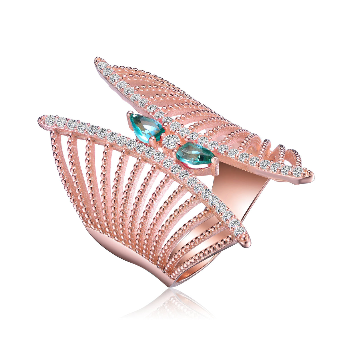 Estelle Accent Butterfly Design Setting Ring