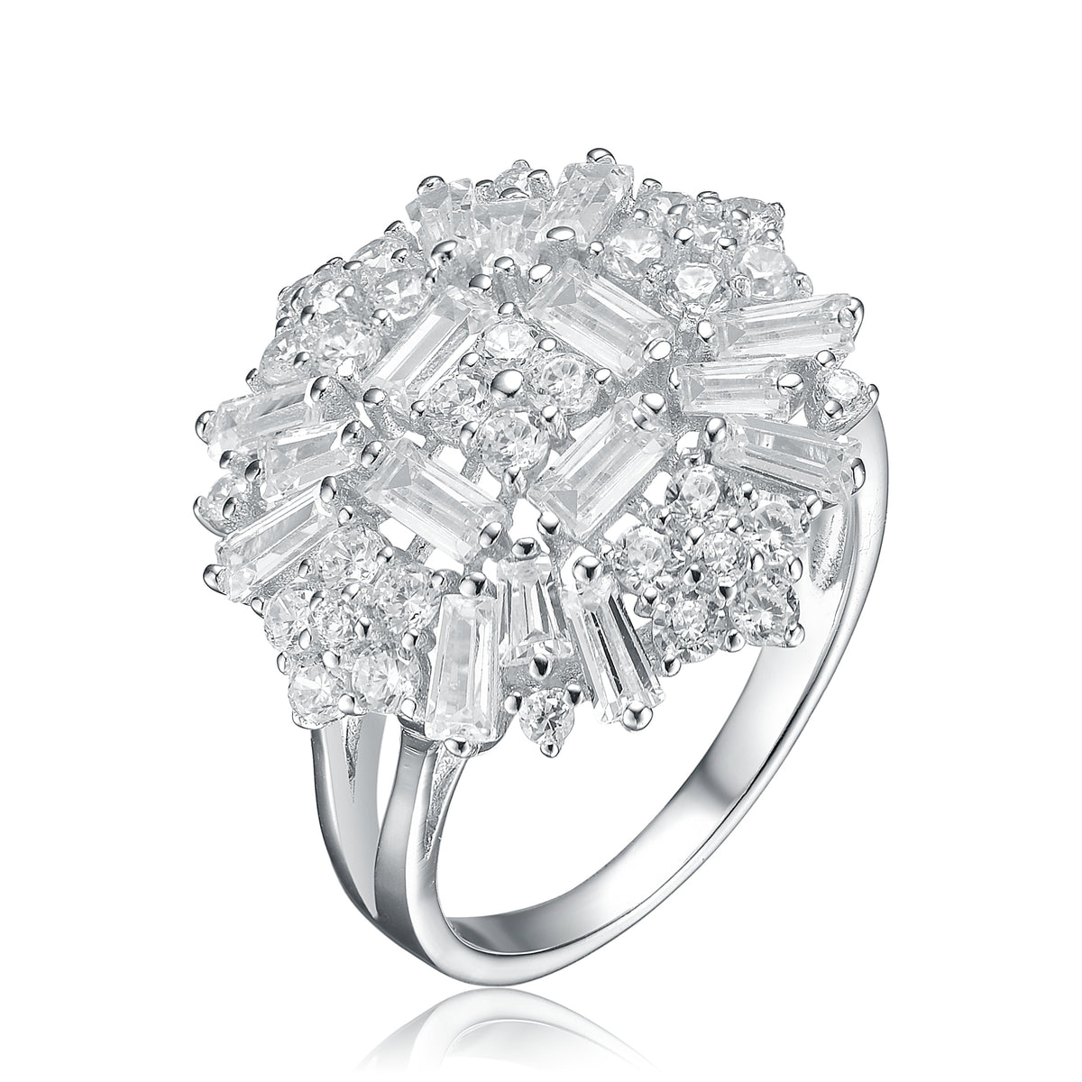 Henriette Accent Flower Shaped Inspired Ring